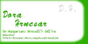 dora hrncsar business card